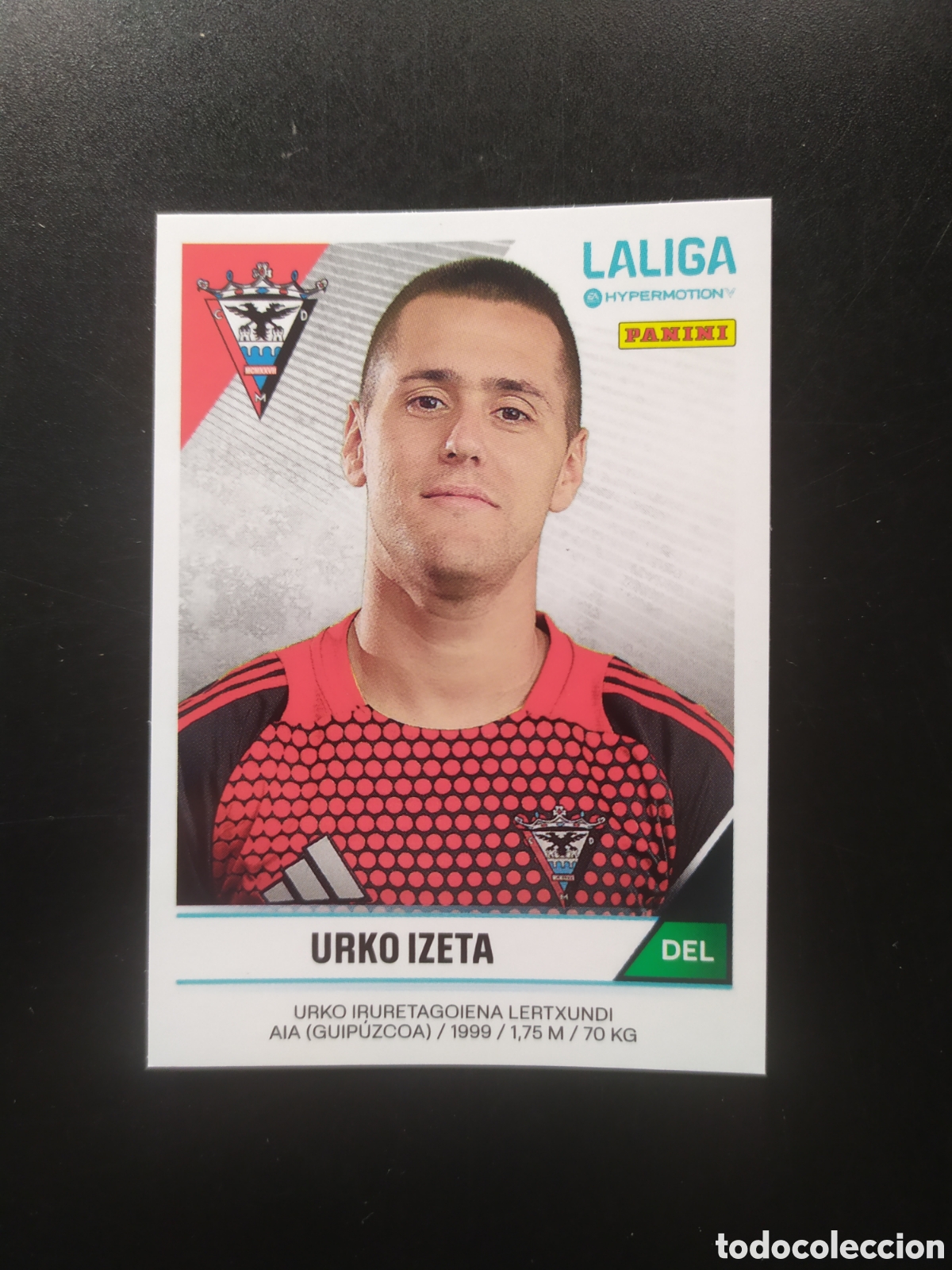 Figurine di Calcio: Liga Hypermotion 2024 2025 24 25 panini Urko Izeta n&deg; 324 Mirand&eacute;s