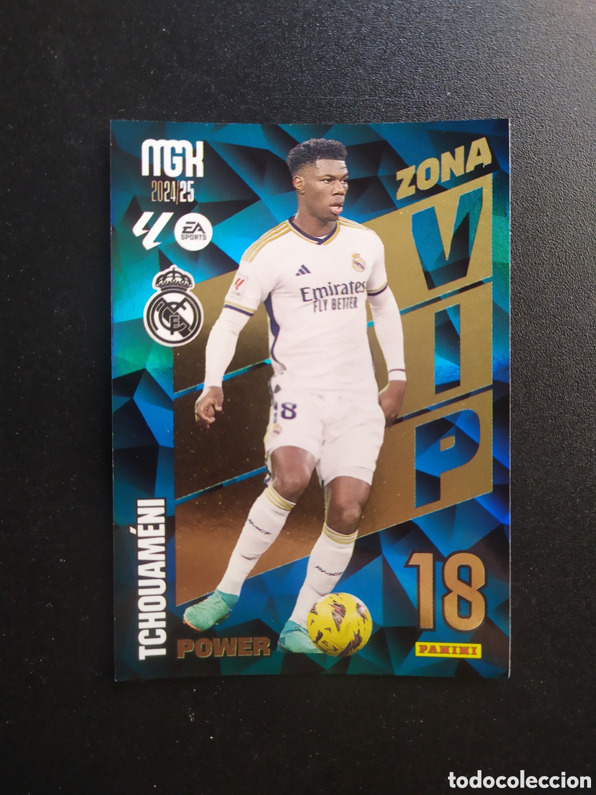 Cromos de f&uacute;tbol: Megacracks 2024 2025 24 25 panini Tchouameni zona vip power n&deg; P404 P 404 Real Madrid