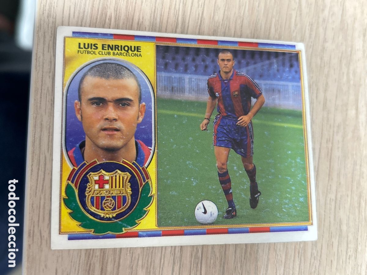 Fu&szlig;ball-Sticker: LUIS ENRIQUE BARCELONA FICHAJE 15 LIGA ESTE 1996 1997 96 97 NUNCA PEGADO SIN PEGAR