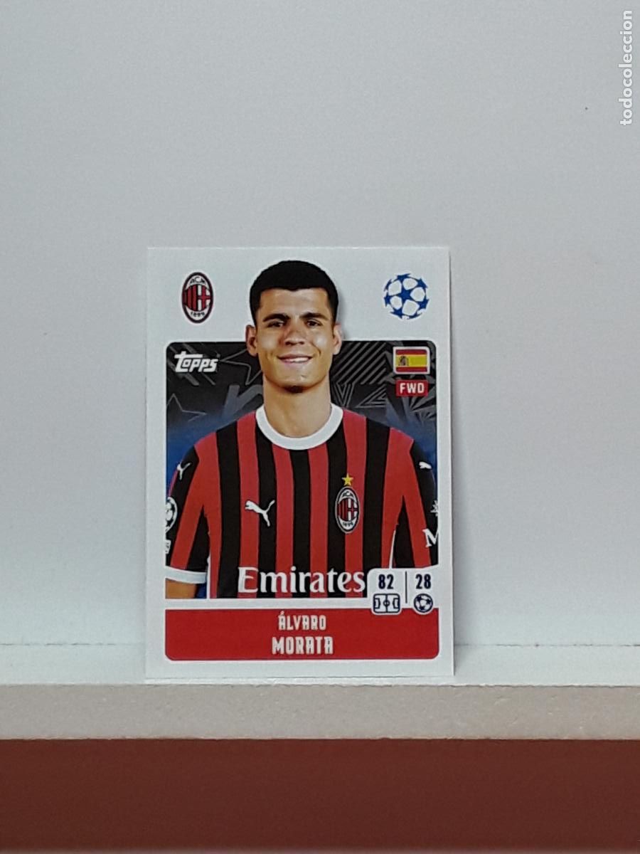 Cromos de f&uacute;tbol: CHAMPIONS STICKER 2024 2025 24 25 ALBUM TOPPS LEAGUE N 39 MILAN ALVARO MORATA
