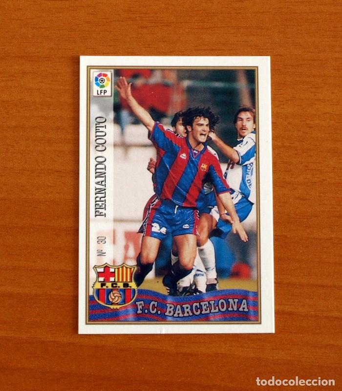 Fu&szlig;ball-Sticker: Barcelona - N&ordm; 30 Fernando Couto - Mundicromo ficha de la Liga 1997-1998, 97-98