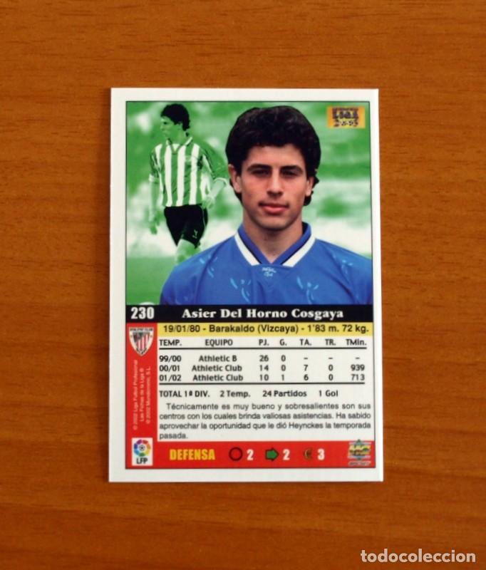 Cromos de f&uacute;tbol: Athletic de Bilbao - N&ordm; 230 Del Horno - Mundicromo Las Fichas de la Liga 2002-2003, 02-03