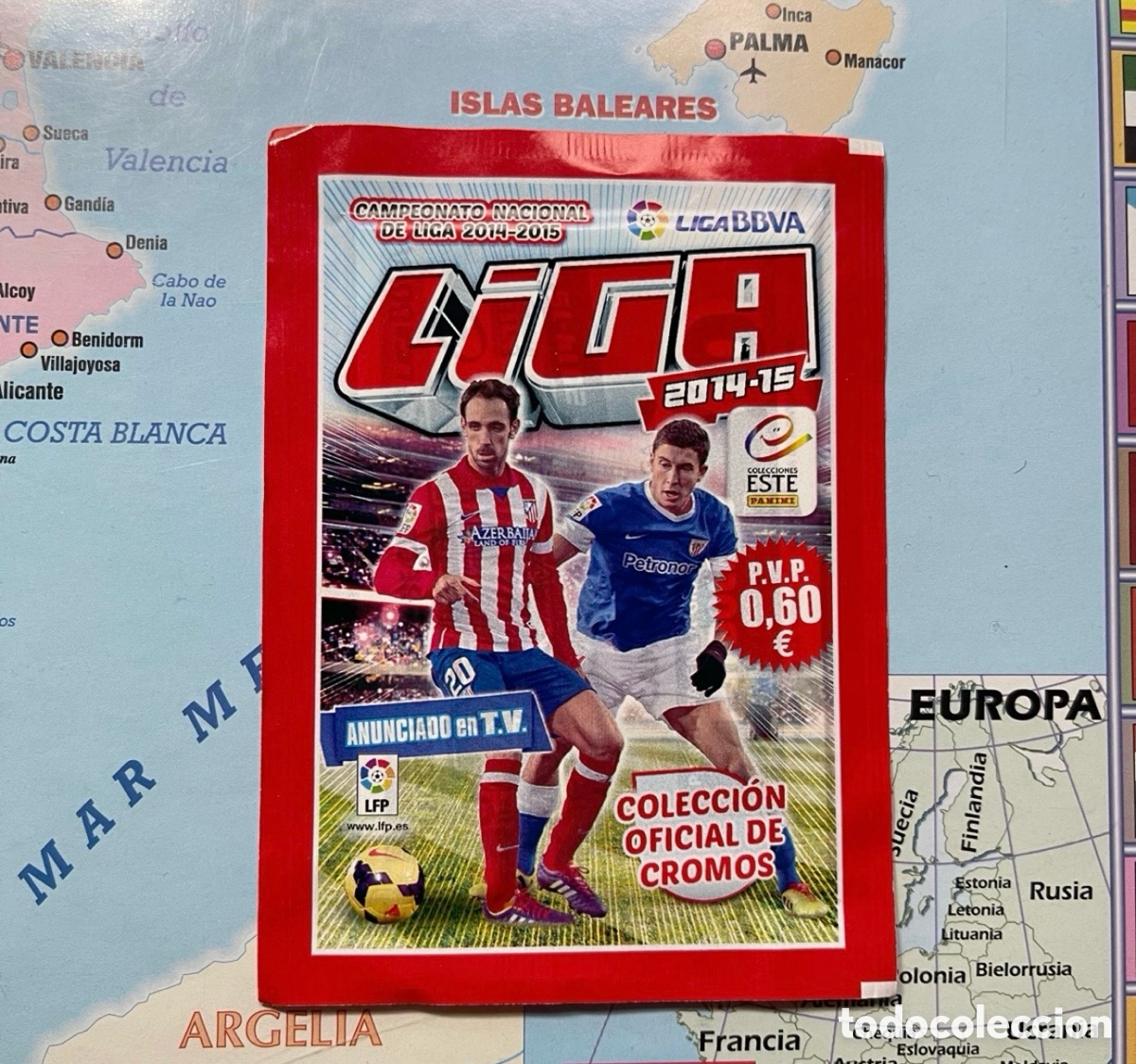 Cromos de f&uacute;tbol: Sobre sin abrir liga este 14-15 2014-2015, versi&oacute;n estrecha
