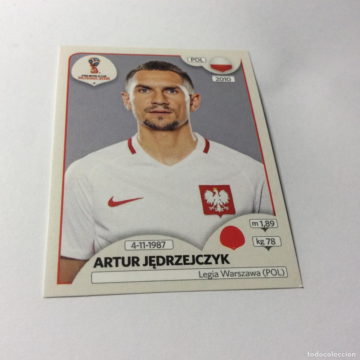 Figurine di Calcio: Artur Jędrzejczyk Sticker TRASERA ROSA Mundial 2018 Rusia Panini