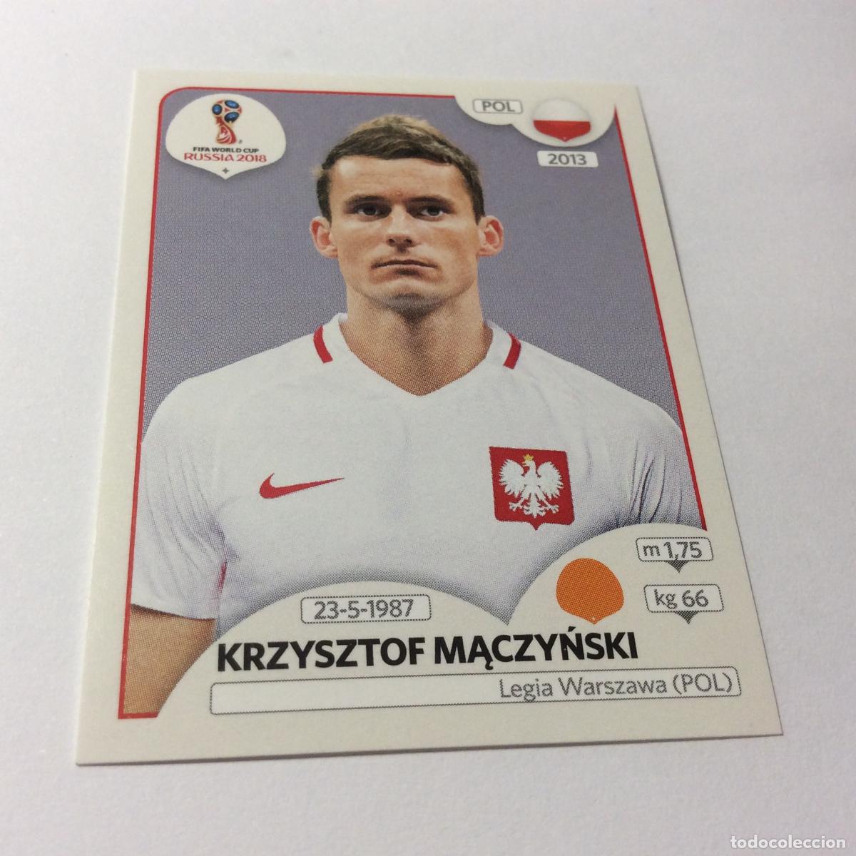 Figurine di Calcio: Krzysztof Mączyński Sticker TRASERA ROSA Mundial 2018 Rusia Panini