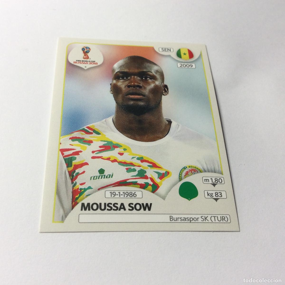 Cromos de F&uacute;tbol: Moussa Sow Sticker TRASERA ROSA Mundial 2018 Rusia Panini