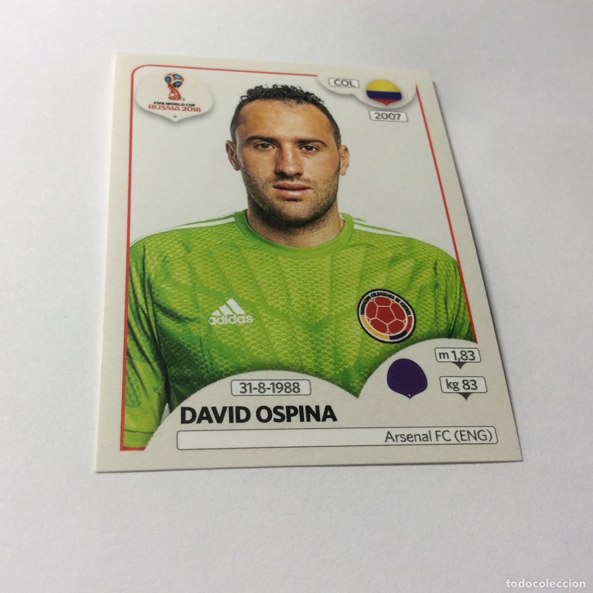 Football Stickers: David Ospina Colombia Sticker TRASERA ROSA Mundial 2018 Rusia Panini