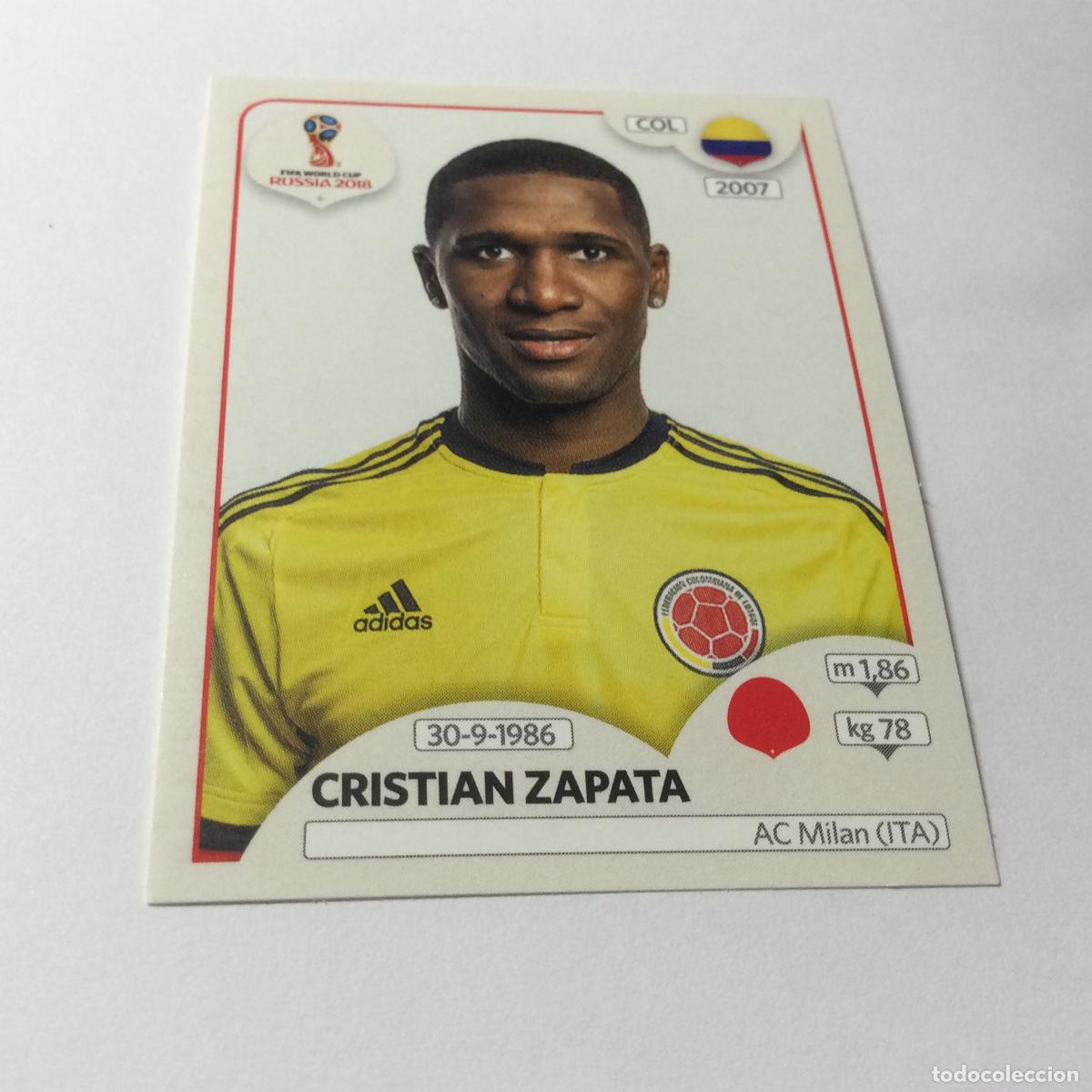 Cromos de Futebol: Cristi&aacute;n Zapata Sticker TRASERA ROSA Mundial 2018 Rusia Panini