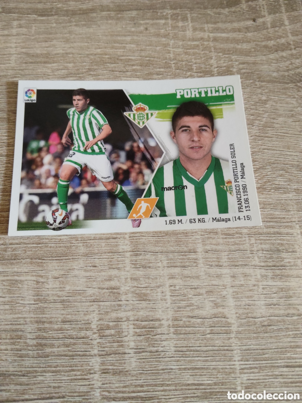 Cromos de F&uacute;tbol: Portillo Real Betis liga 2015 2016 15 16 ediciones este