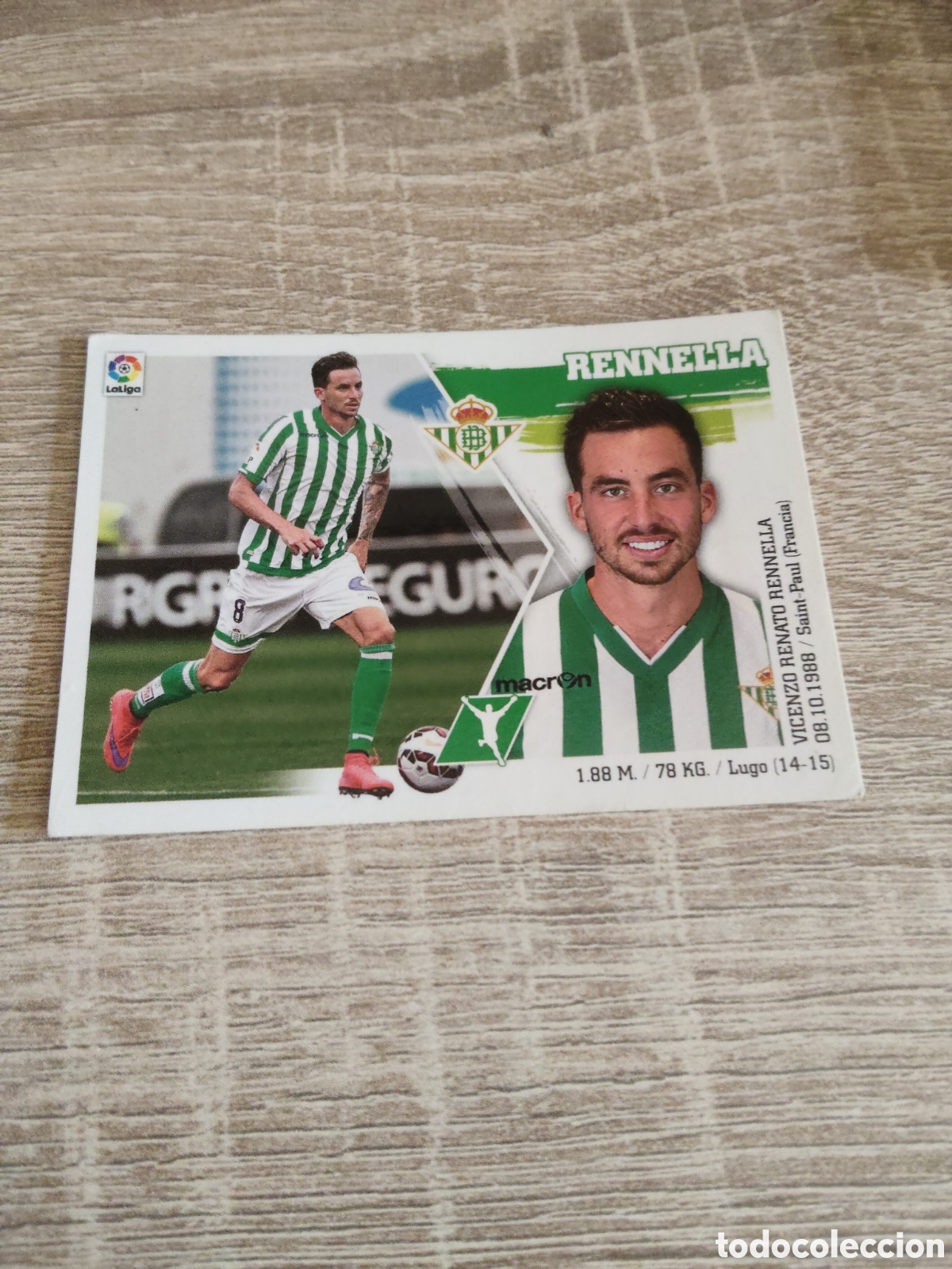 Cromos de F&uacute;tbol: Rennella Real Betis liga 2015 2016 15 16 ediciones este