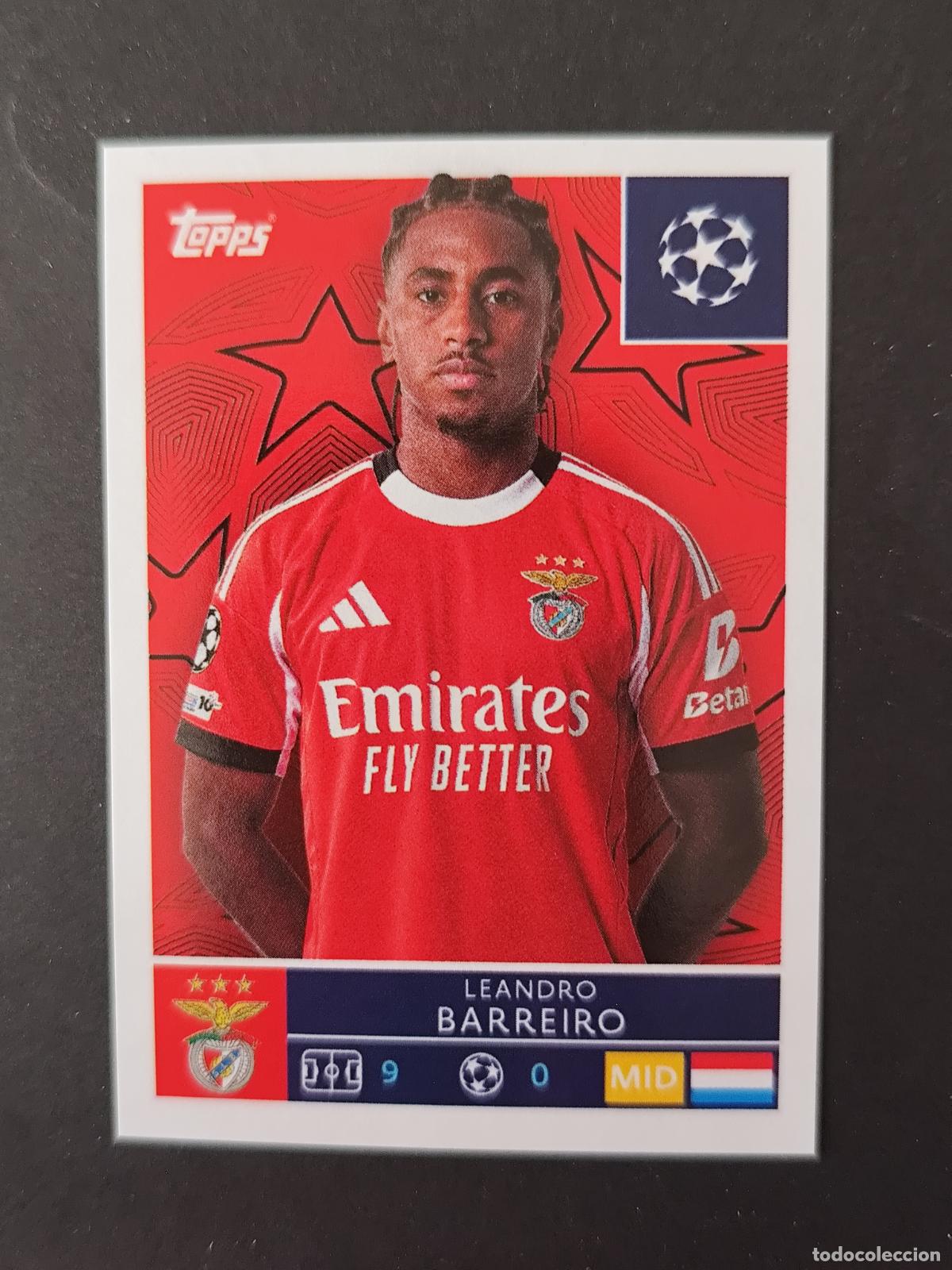 Cromos de f&uacute;tbol: 560 LEANDRO BARREIRO BENFICA STICKER CHAMPIONS LEAGUE 2025 2026 25 26 TOPPS