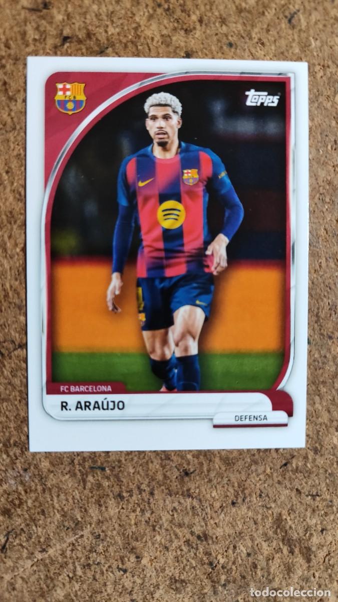 Cartes &agrave; collectionner de Football: SET COLLECTOR TIN FC.BARCELONA 2026 CARD BASICA R ARAUJO # 3 TOPPS