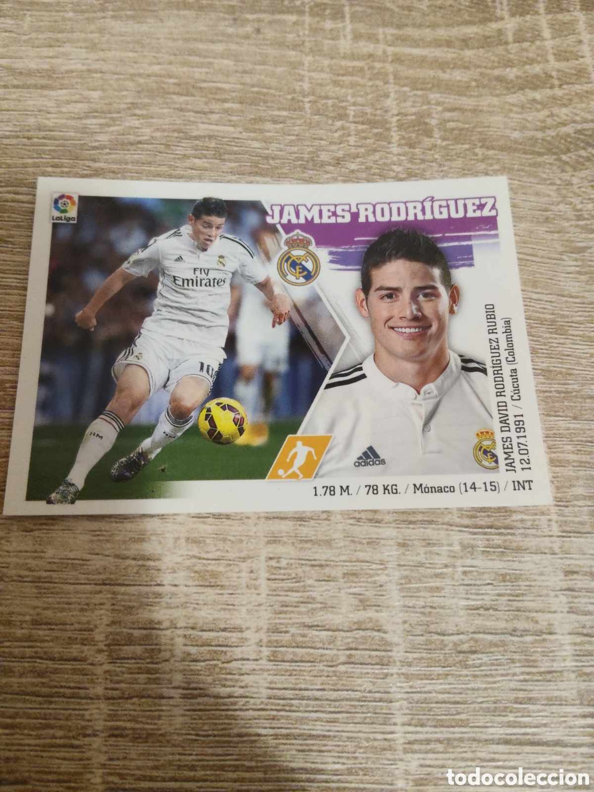 Cromos de F&uacute;tbol: James Rodr&iacute;guez Real Madrid liga 2015 2016 15 16 ediciones este