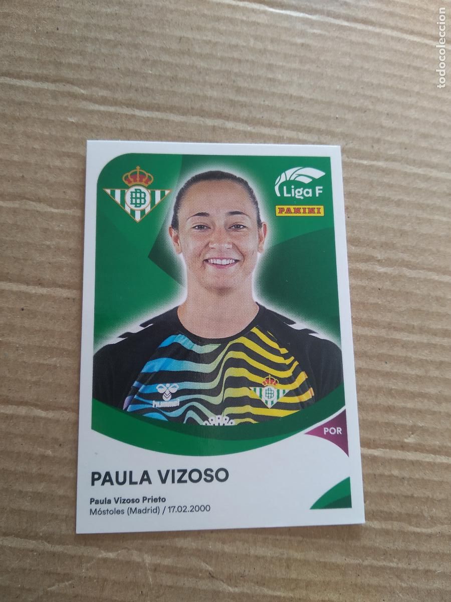Cromos de F&uacute;tbol: 64 PAULA VIZOSO BETIS CROMO PANINI LIGA F 24-25 FUTBOL FEMENINO 2024-2025
