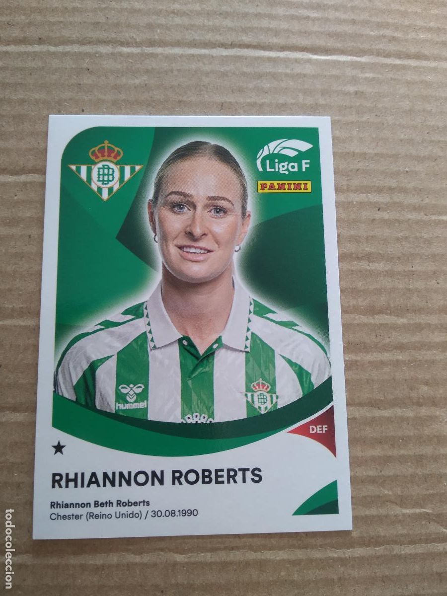 Cromos de F&uacute;tbol: 69 RHIANNON ROBERTS BETIS CROMO PANINI LIGA F 24-25 FUTBOL FEMENINO 2024-2025