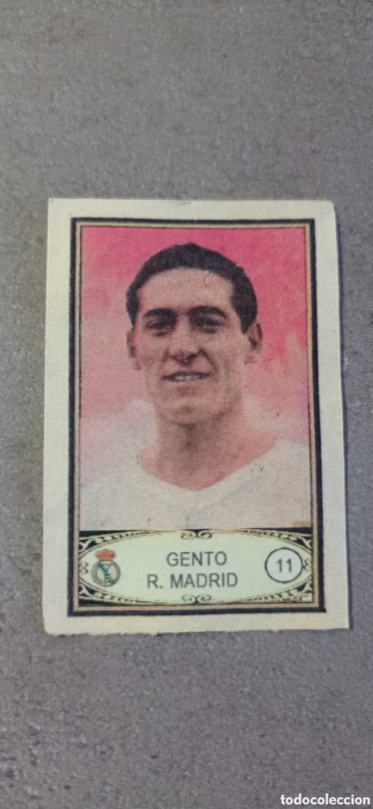Cromos de Futebol: REAL MADRID 11 GENTO Chocolates &ldquo;Vinaches&rdquo; y Virgen de Cortes 1955-56 Ediciones Deportivas