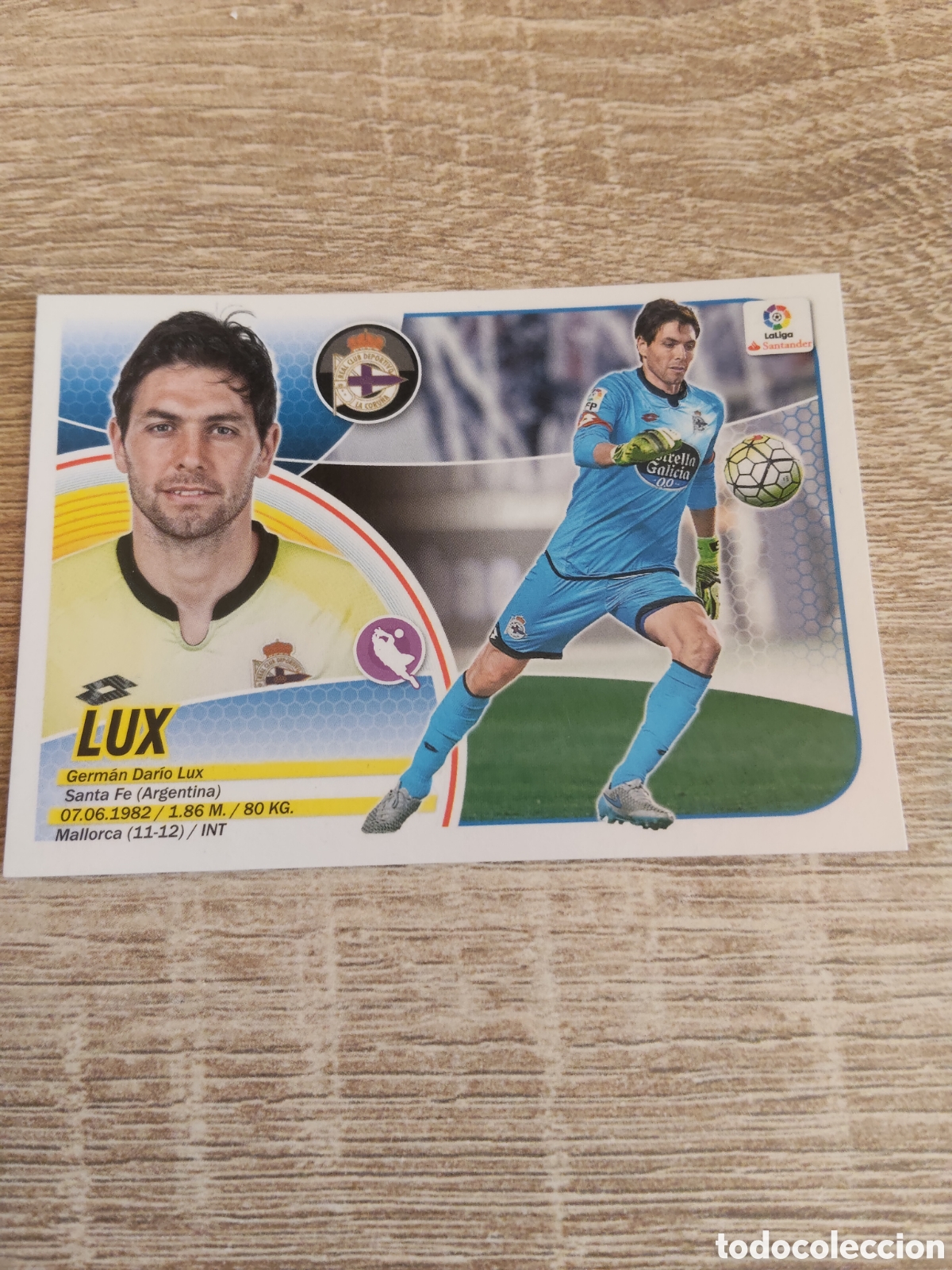 Football Stickers: Lux Deportivo de la Coru&ntilde;a logo Santander liga 2016 2017 16 17 ediciones este