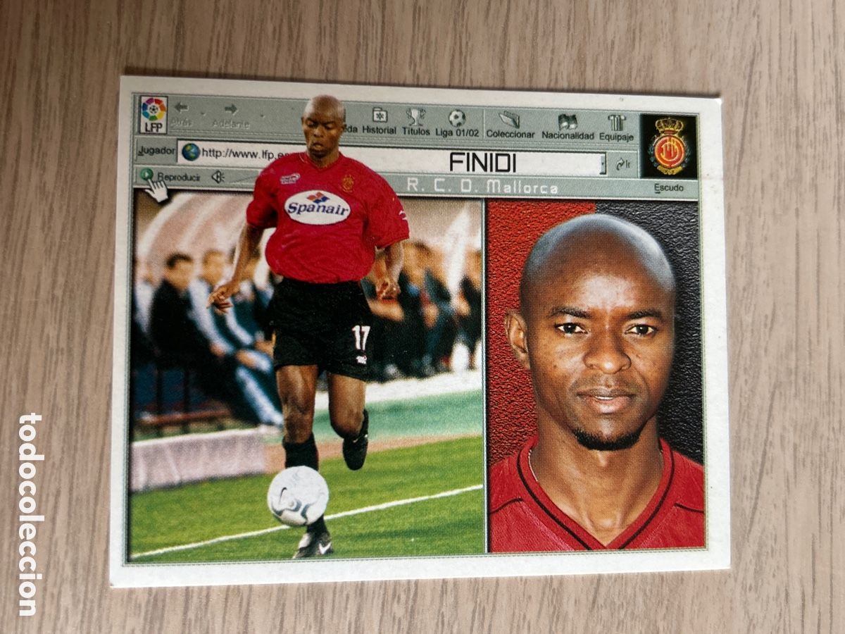 Cromos de F&uacute;tbol: FINIDI MALLORCA BAJA LIGA ESTE 2001 2002 01 02 NUNCA PEGADO SIN PEGAR