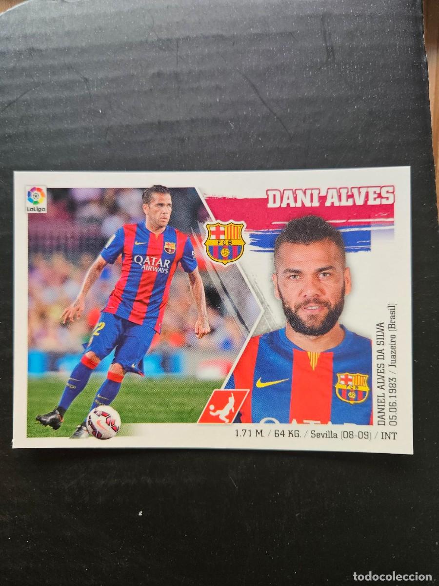 Fu&szlig;ball-Sticker: N&ordm; 5 DANI ALVES BARCELONA LIGA ESTE 15 16 2015 2016 SIN PEGAR NUNCA PEGADO