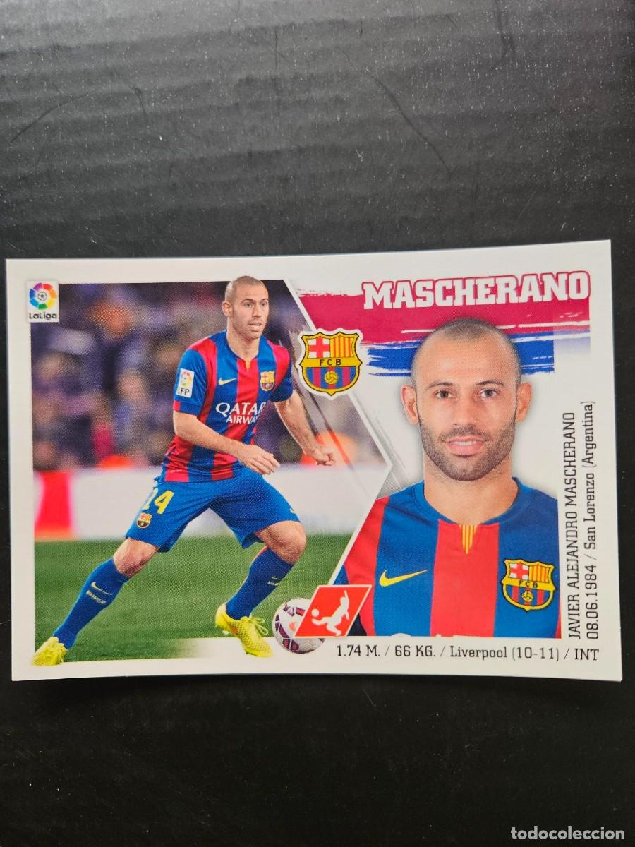 Figurine di Calcio: N&ordm; 9 MASCHERANO BARCELONA LIGA ESTE 15 16 2015 2016 SIN PEGAR NUNCA PEGADO
