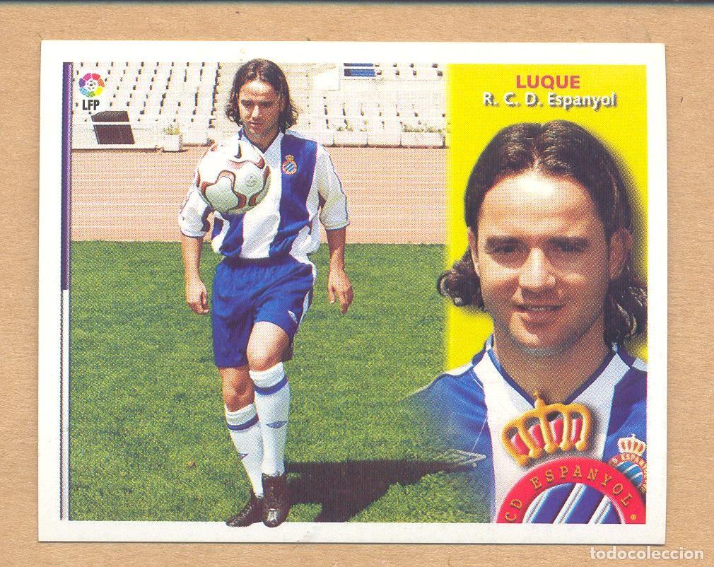 Fu&szlig;ball-Sticker: liga 2002-2003 este, coloca, luque - espanyol, nunca pegado, ver fotos