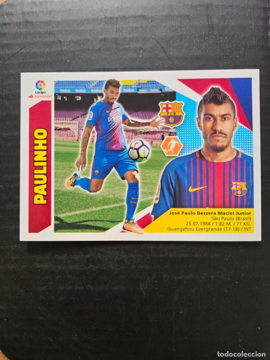 Figurine di Calcio: FICHAJE 35 PAULINHO BARCELONA LIGA ESTE 17 18 2017 2018 SIN PEGAR NUNCA PEGADO
