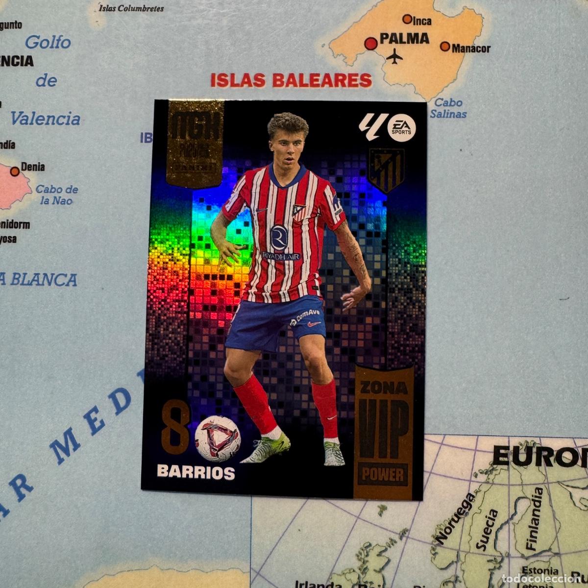 Football Stickers: Barrios serie vip power n&uacute;mero P389 Del Atl&eacute;tico de Madrid megacracks 25-26 2025-2026