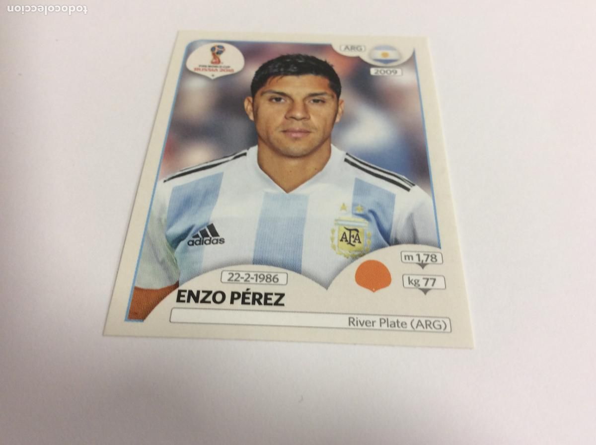 Fu&szlig;ball-Sticker: Enzo P&eacute;rez Sticker TRASERA ROSA Mundial 2018 Rusia Panini