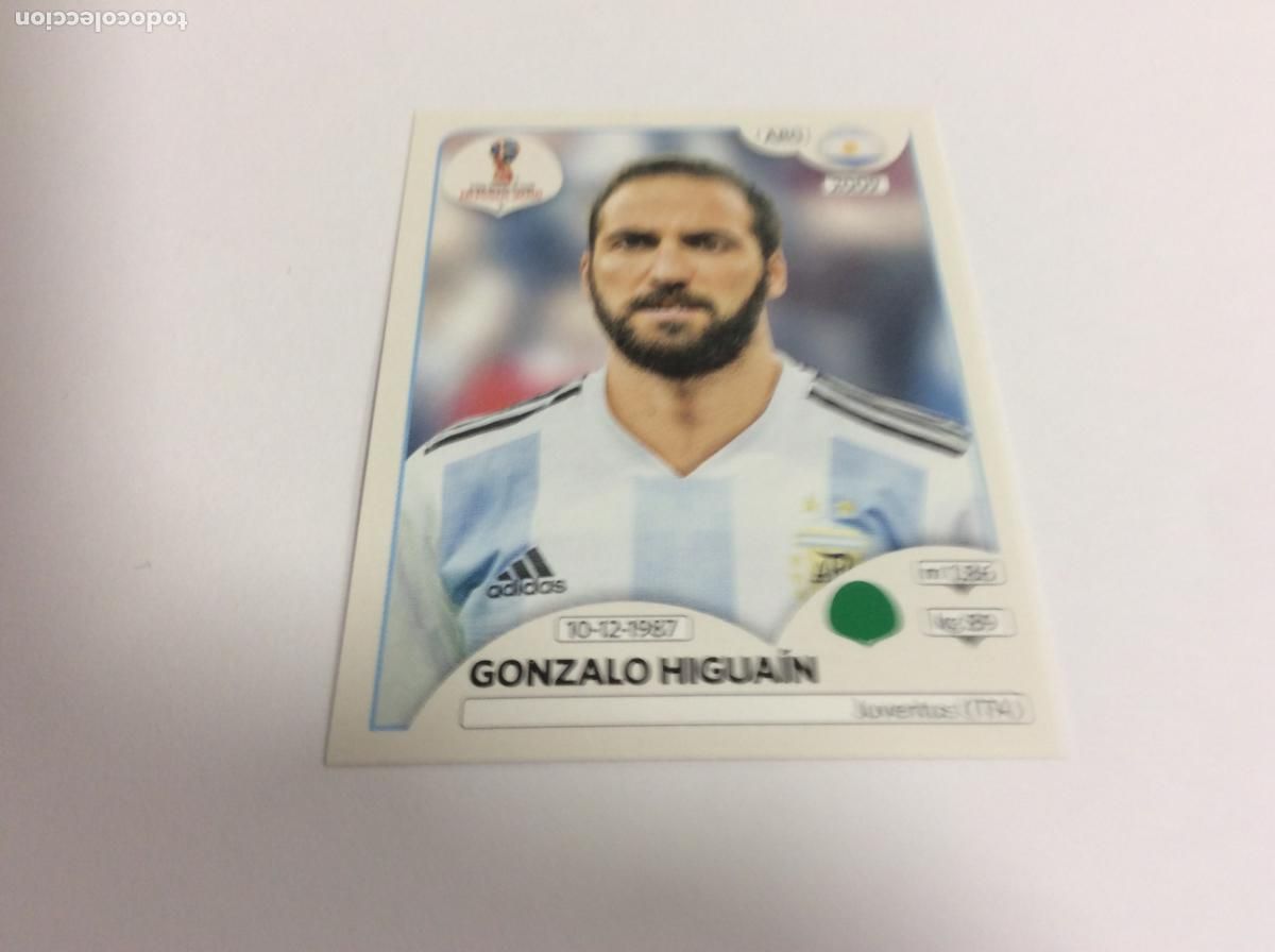 Fu&szlig;ball-Sticker: Gonzalo Higua&iacute;n Sticker TRASERA ROSA Mundial 2018 Rusia Panini