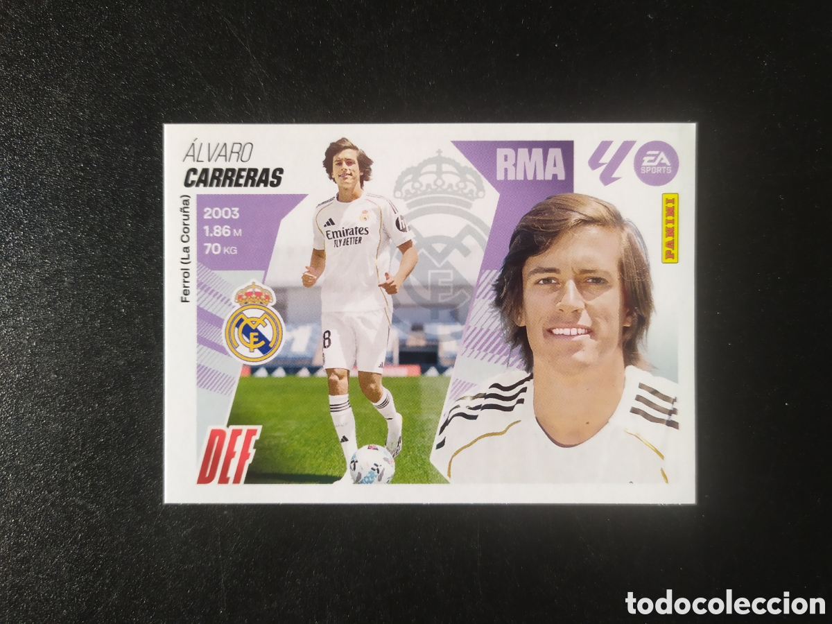 Cromos de F&uacute;tbol: Liga este 2025 2026 25 26 panini Carreras fichaje n&deg; 18 Real Madrid