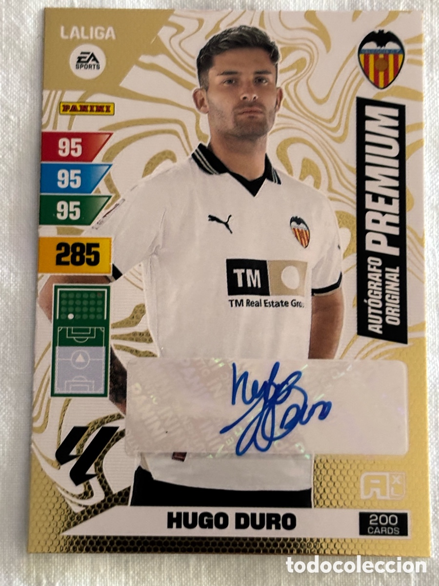 Fu&szlig;ball-Sticker: PANINI ADRENALYN 2023-2024 HUGO DURO AO AUTOGRAFO ORIGINAL PREMIUM 23-24 VALENCIA