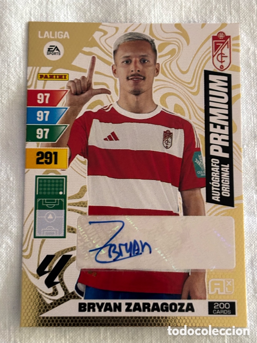 Cartes &agrave; collectionner de Football: PANINI ADRENALYN 2023-2024 BRYAN ZARAGOZA AO AUTOGRAFO ORIGINAL PREMIUM 23-24 GRANADA