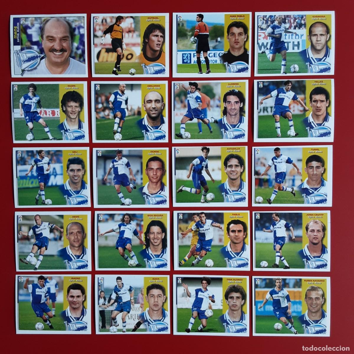 Cromos de F&uacute;tbol: EQUIPO COMPLETO BASICO ALAVES LIGA 2002 2003 02 03 EDICIONES ESTE-SIN PEGAR