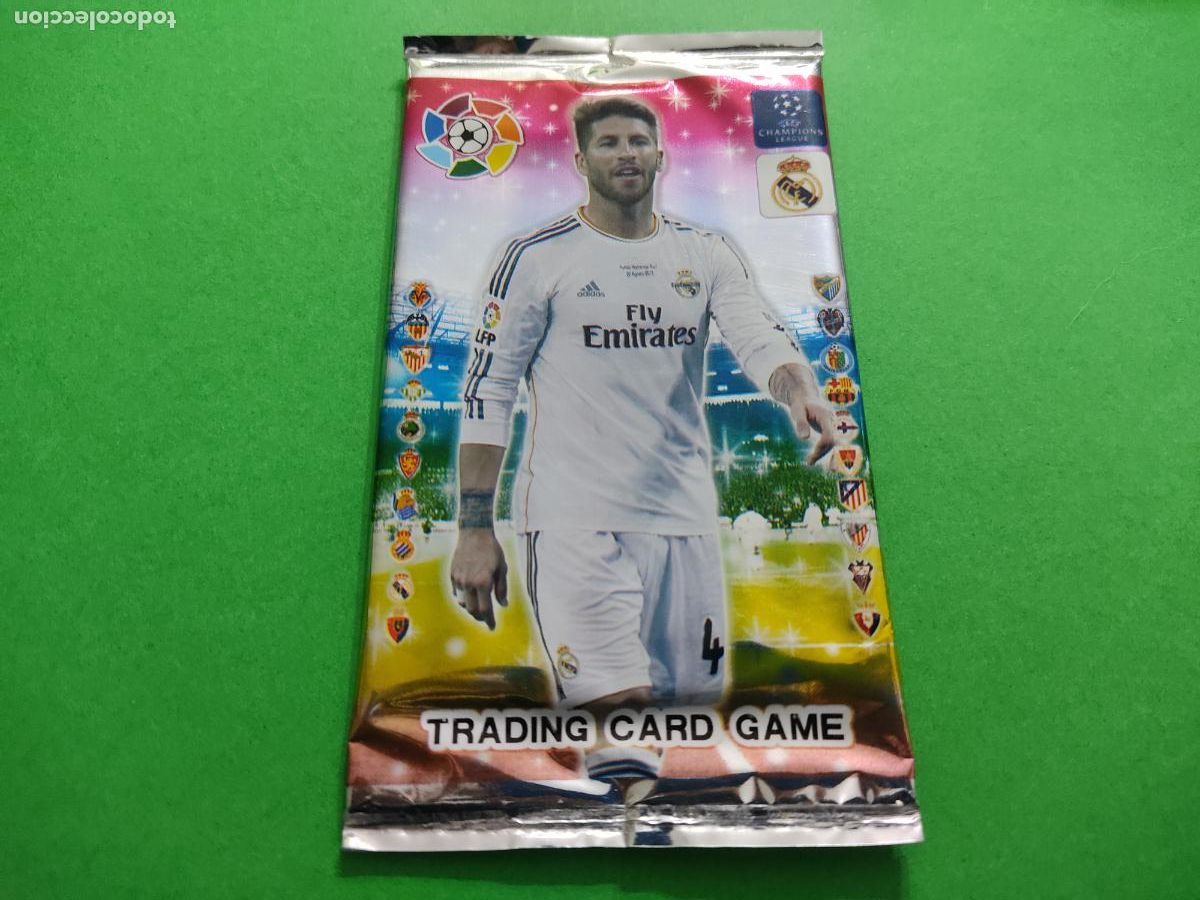 Cromos de F&uacute;tbol: SOBRE DE CROMOS DE F&Uacute;TBOL SIN ABRIR DE REAL MADRID C.F. PORTADA SERGIO RAMOS EDITADO EN CHINA