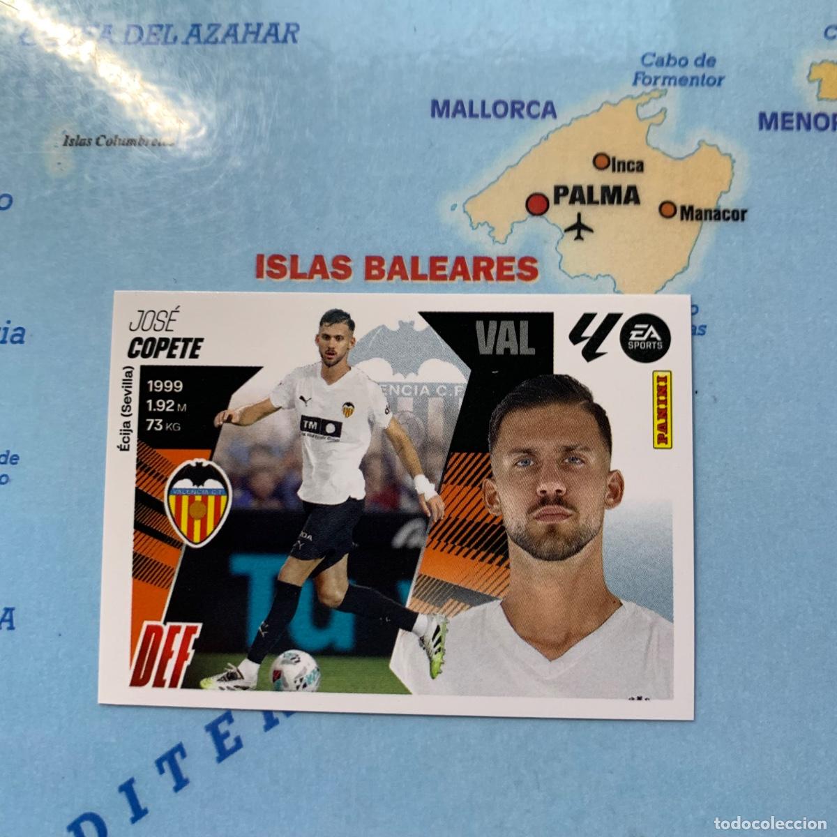 Cromos de F&uacute;tbol: Copete coloca n&uacute;mero 6 Bis del Valencia cromo liga este 25-26 2025-2026