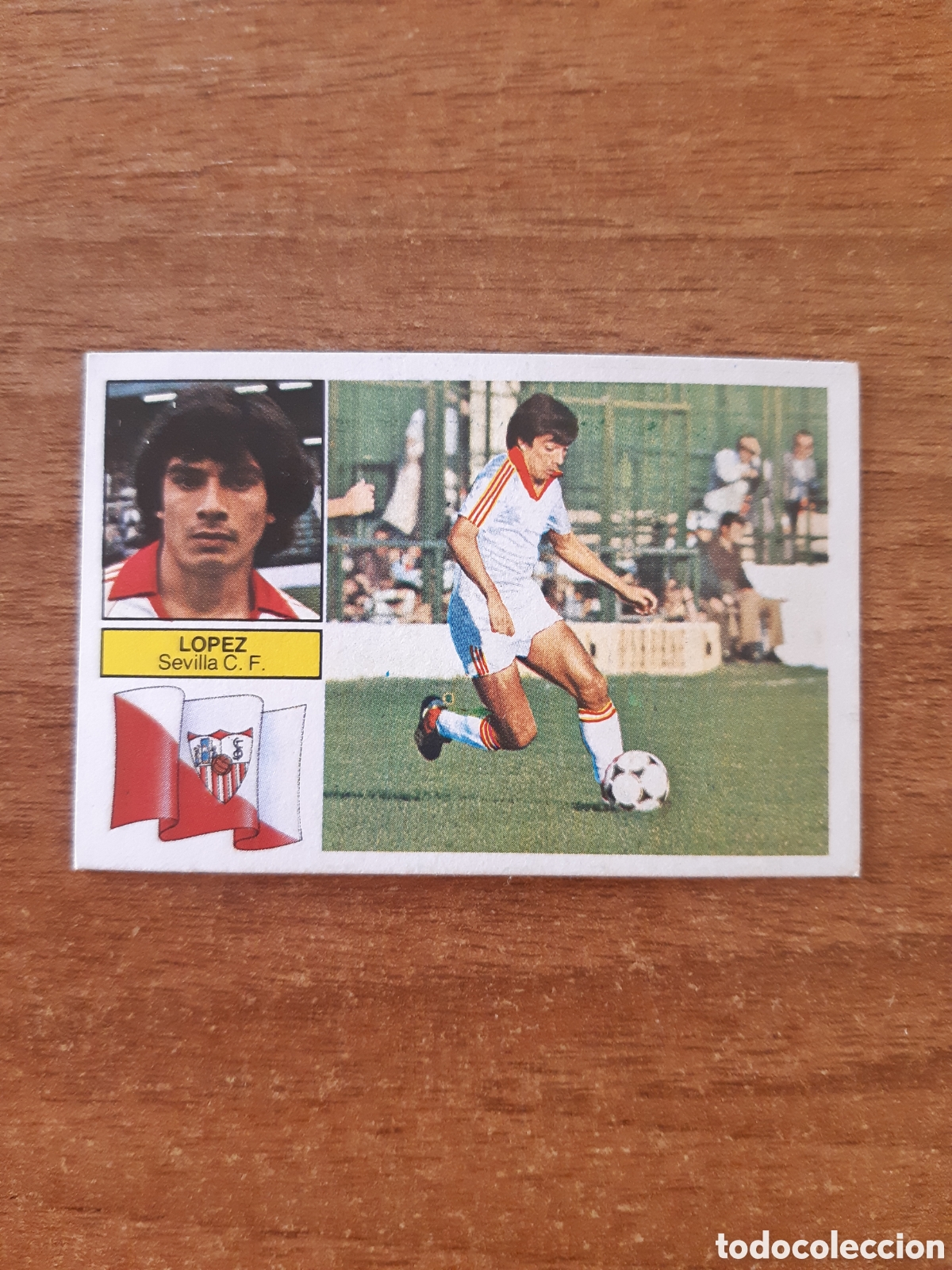 Figurine di Calcio: L&oacute;pez (Sevilla) Liga 82-83 ESTE. Nunca pegado, sin pegar