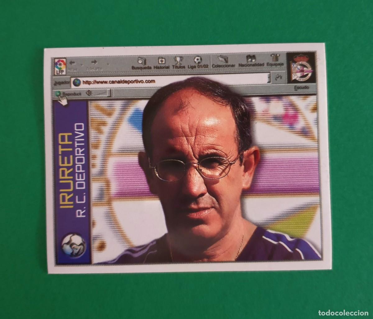 Fu&szlig;ball-Sticker: IRURETA (ENTRENADOR) - DEPORTIVO CORU&Ntilde;A - EDICIONES ESTE 2001-02 - 01/02
