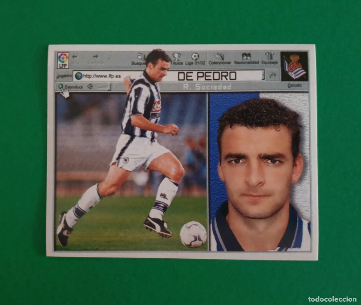 Football Stickers: DE PEDRO - REAL SOCIEDAD - EDICIONES ESTE 2001-02 - 01/02
