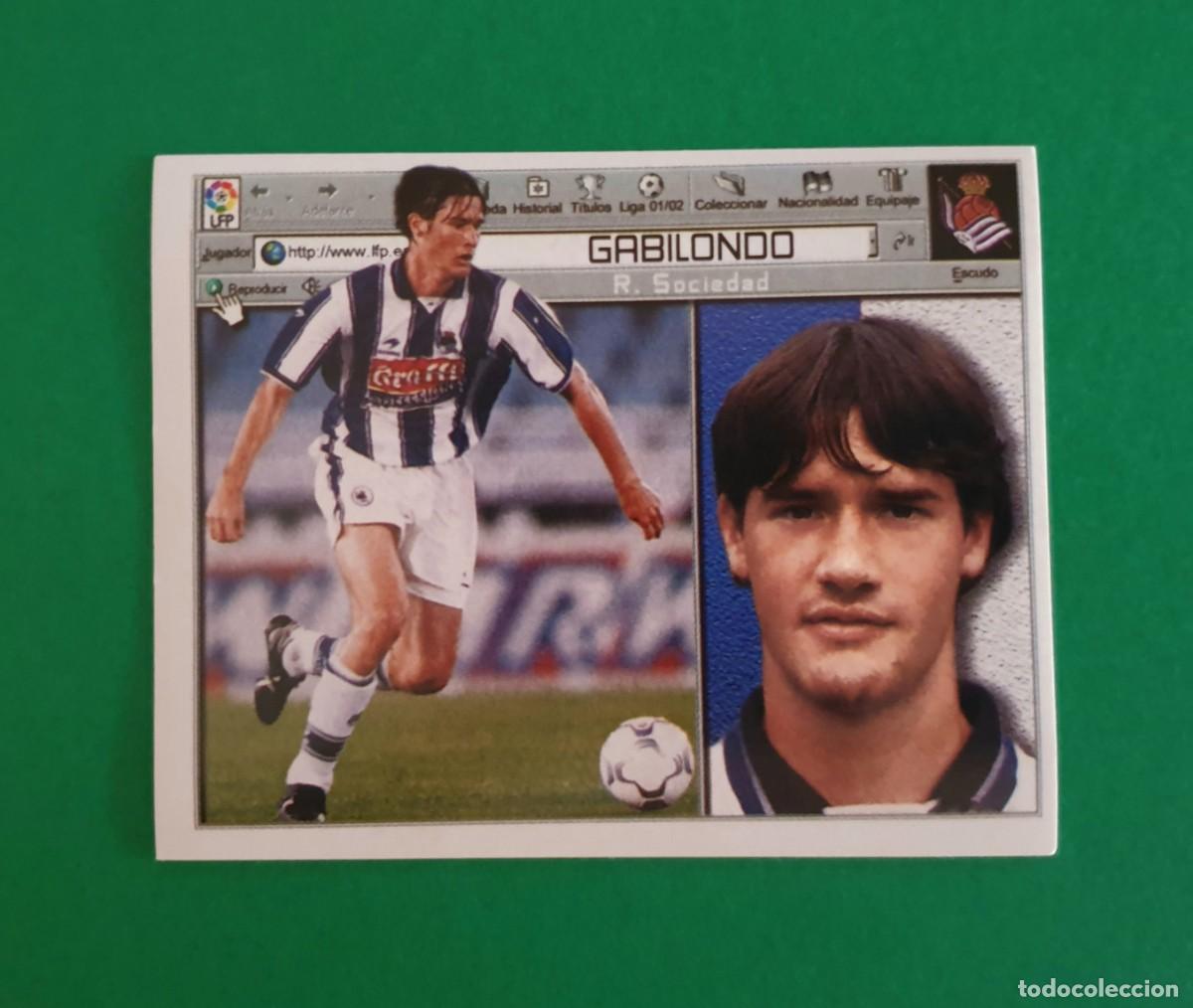 Football Stickers: GABILONDO - REAL SOCIEDAD - EDICIONES ESTE 2001-02 - 01/02