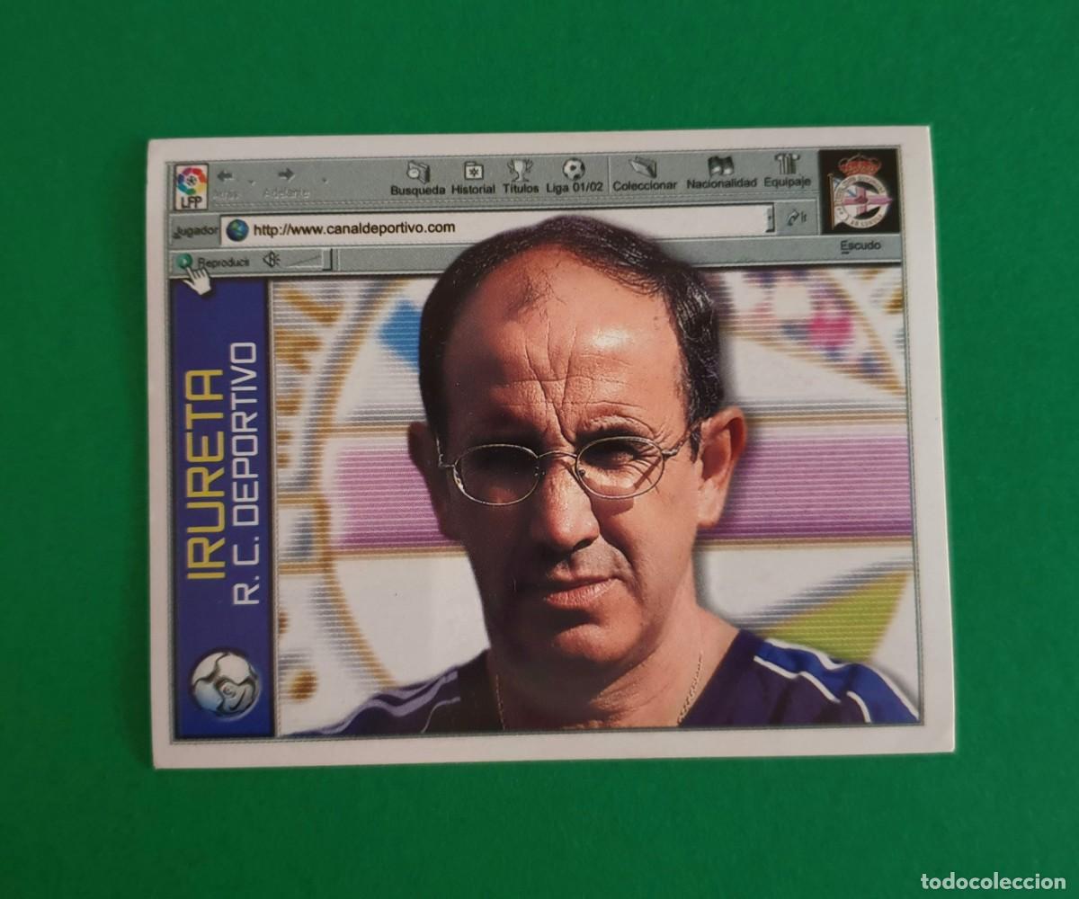 Fu&szlig;ball-Sticker: IRURETA (ENTRENADOR) - DEPORTIVO CORU&Ntilde;A - EDICIONES ESTE 2001-02 - 01/02