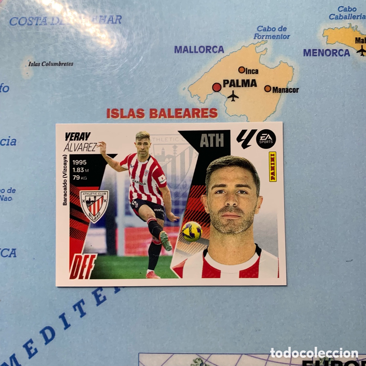 Cromos de f&uacute;tbol: Yeray n&uacute;mero 8 del Athletic de Bilbao cromo liga este 25-26 2025-2026