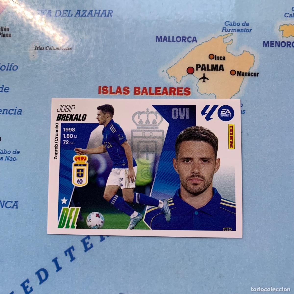 Cromos de F&uacute;tbol: Brekalo coloca n&uacute;mero 19 Bis del Oviedo cromo liga este 25-26 2025-2026