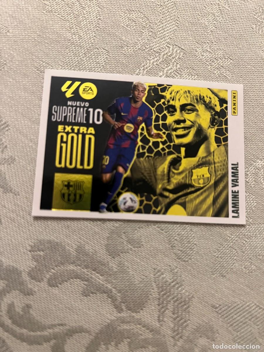 Cromos de F&uacute;tbol: LAMINE YAMAL F. C. BARCELONA EXTRA GOLD SUPREME LIGA ESTE 2025 2026 25 26