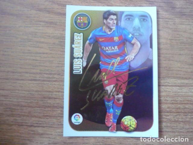 Fu&szlig;ball-Sticker: ESTE 2016 2017 PANINI N&ordm; 10 LUIS SUAREZ (FC BARCELONA) SERIE ORO - FUTBOL CROMO LIGA 16 17 BAR&Ccedil;A