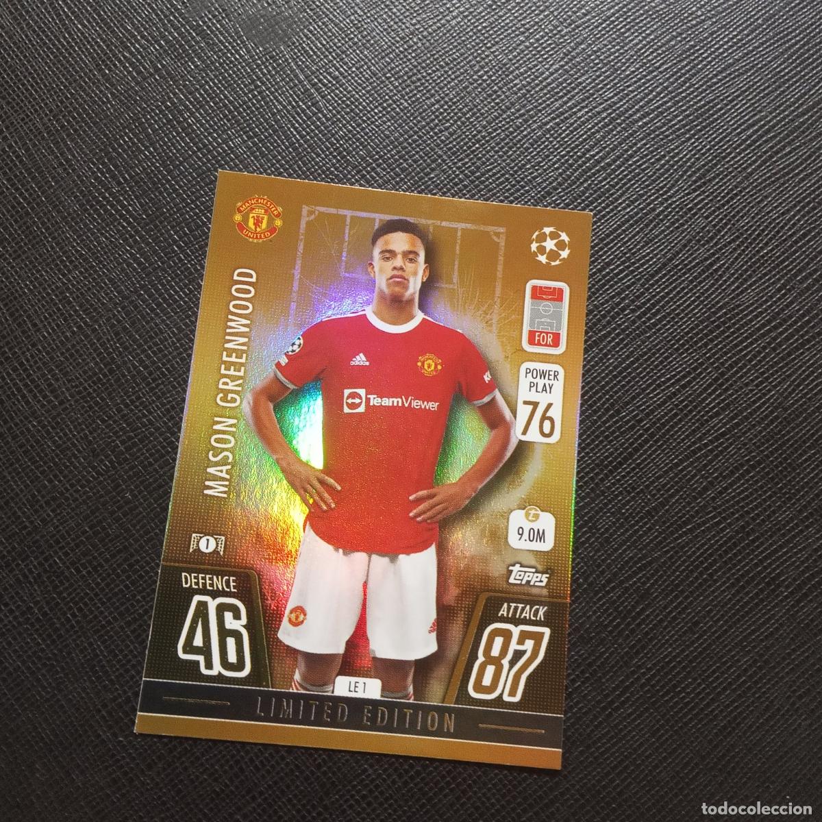 Fu&szlig;ball-Sticker: GREENWOOD MANCHESTER UNITED TOPPS MATCH ATTAX 2021 2022 FUTBOL 21 22 - A127 PG343 LIMITED EDITION