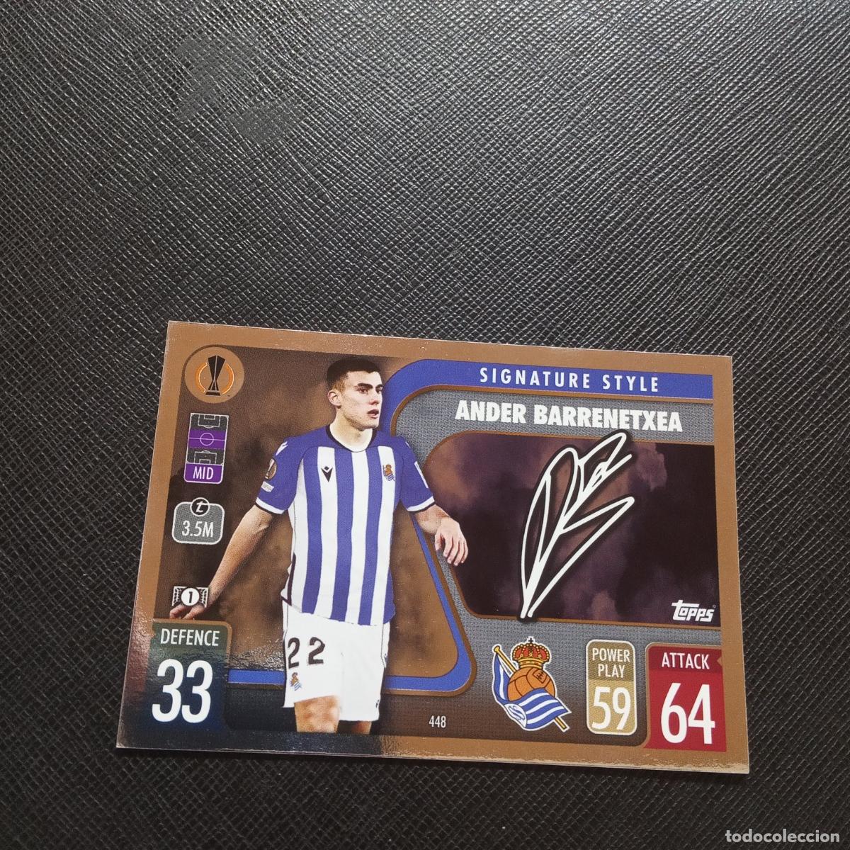 Cromos de f&uacute;tbol: 448 BARRENETXEA REAL SOCIEDAD TOPPS MATCH ATTAX 2021 2022 FUTBOL 21 22 - A127 PG415