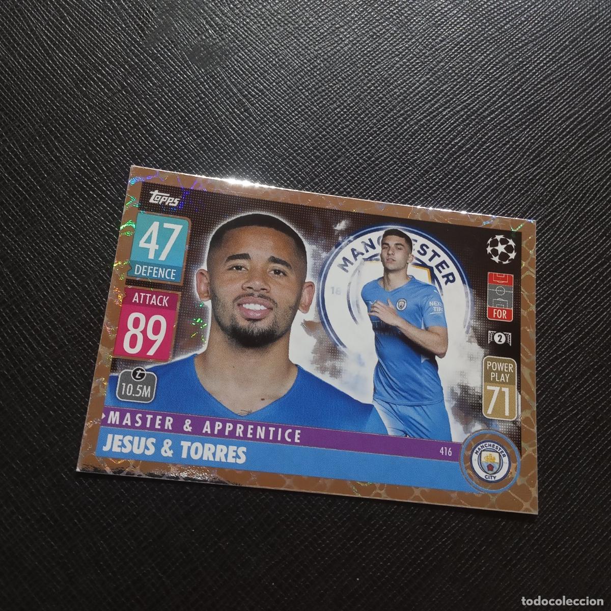 Cromos de f&uacute;tbol: 416 JESUS TORRES MANCHESTER CITY TOPPS MATCH ATTAX 2021 2022 FUTBOL 21 22 - A127 PG424