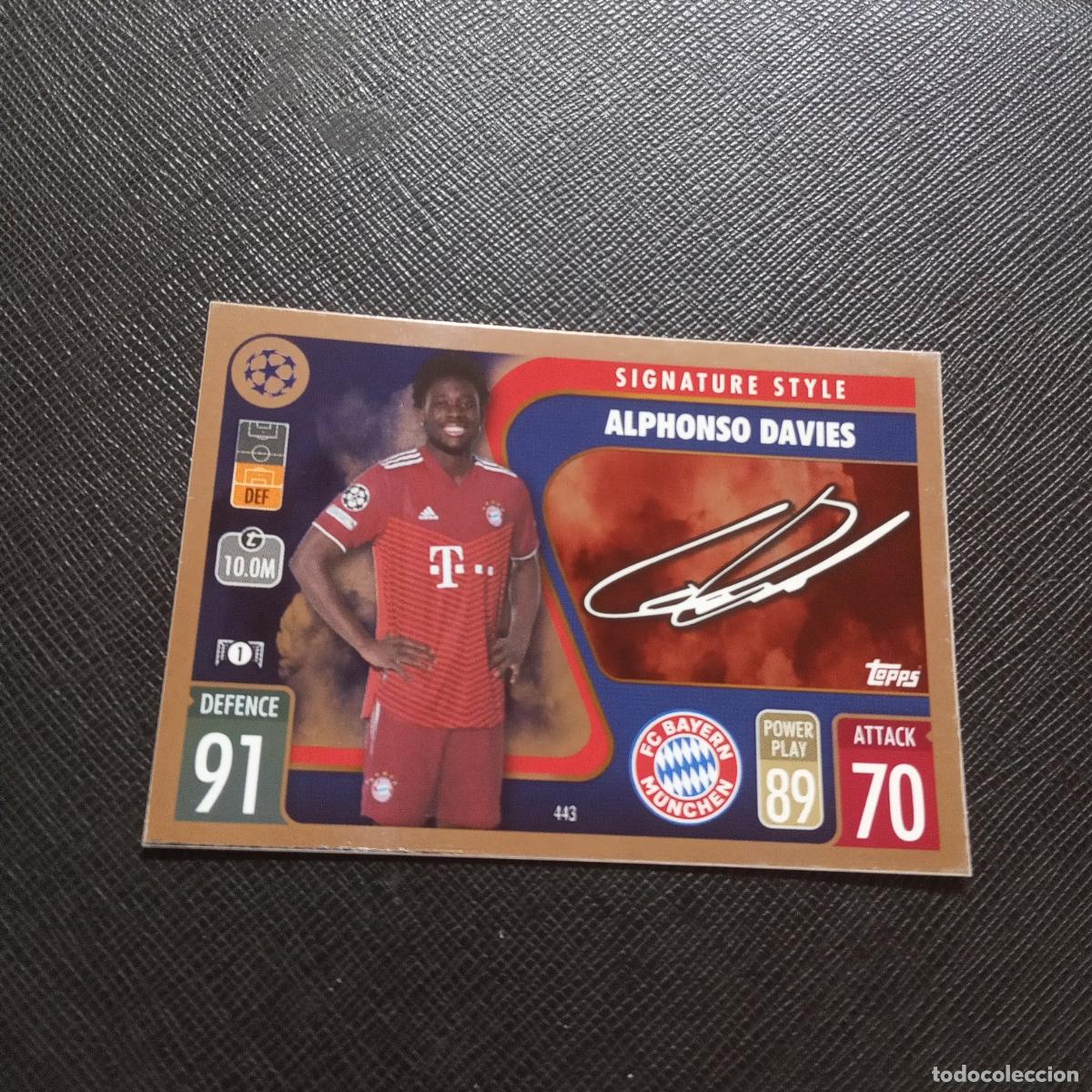 Cromos de f&uacute;tbol: 443 ALPHONSO DAVIES BAYERN MUNICH TOPPS MATCH ATTAX 2021 2022 FUTBOL 21 22 - A127 PG424