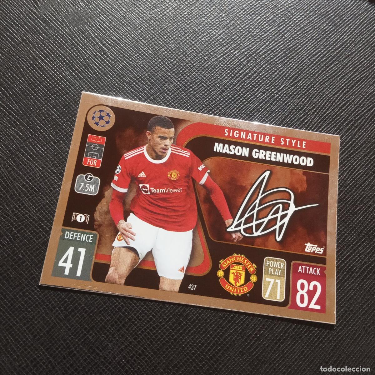Fu&szlig;ball-Sticker: 437 GREENWOOD MANCHESTER UNITED TOPPS MATCH ATTAX 2021 2022 FUTBOL 21 22 - A127 PG469