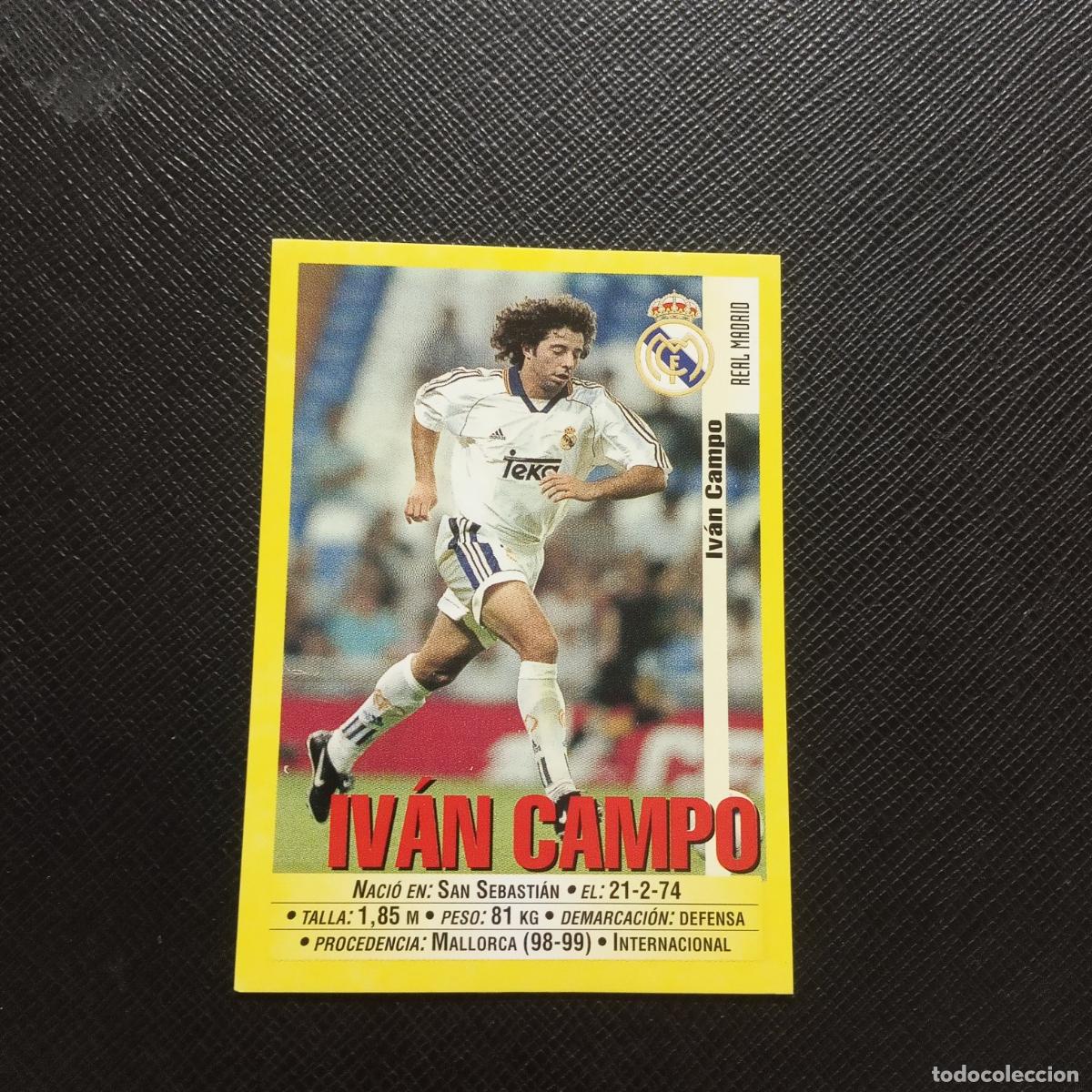 Football Stickers: 26 IVAN CAMPO REAL MADRID PANINI 1999 2000 CROMO FUTBOL LIGA 99 00 SIN PEGAR - A112 PG37